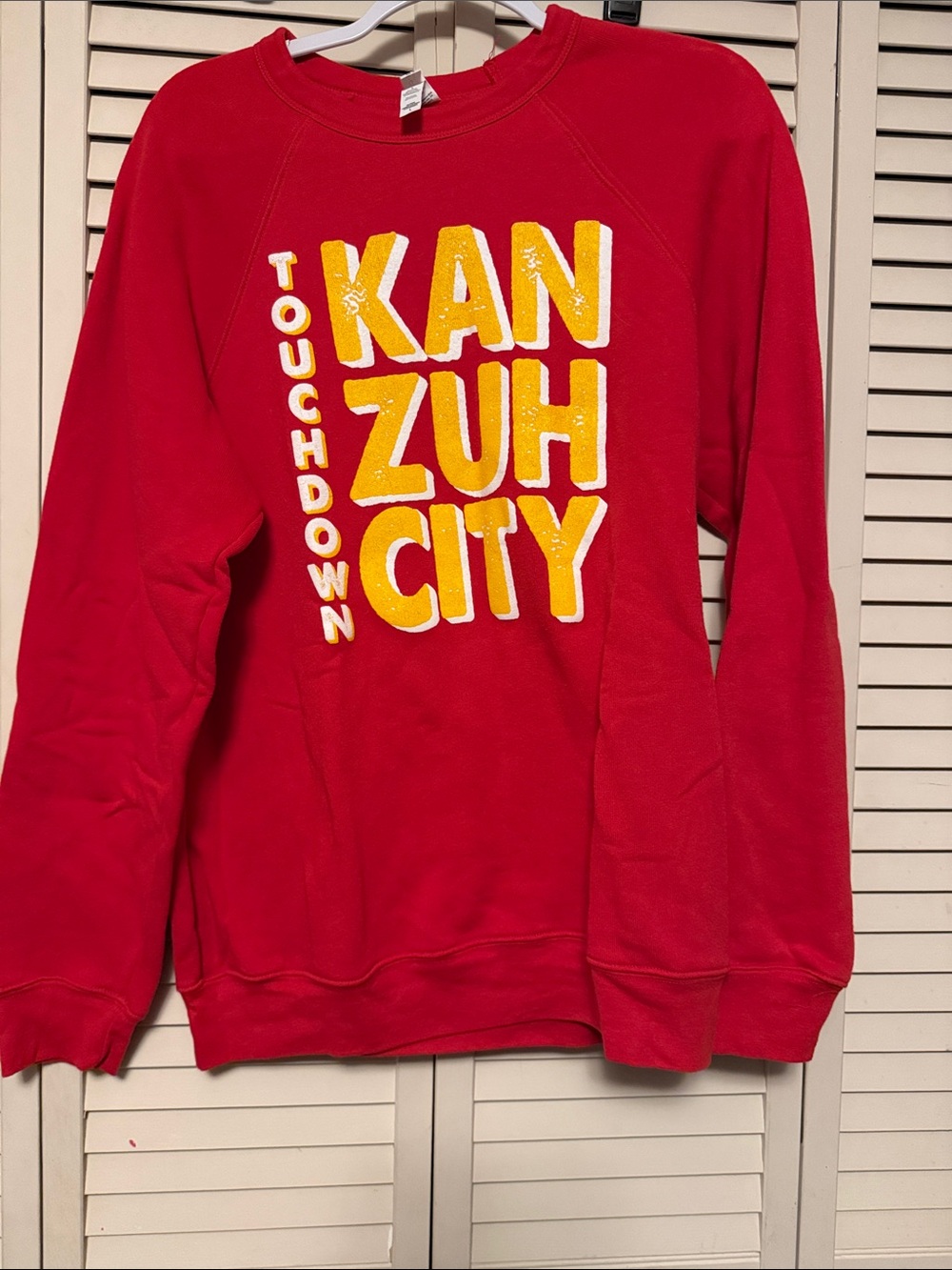 Red 'Kan Zuh City' Touchdown Graphic Sweatshirt - Men - pending
